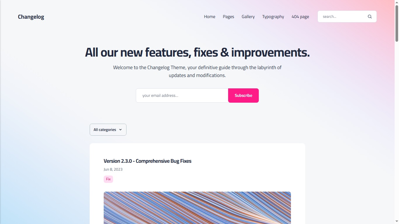 Product Updates model preview