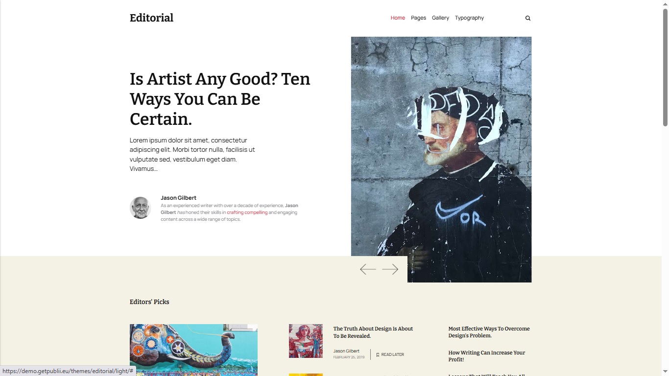 Editorial Classic model preview