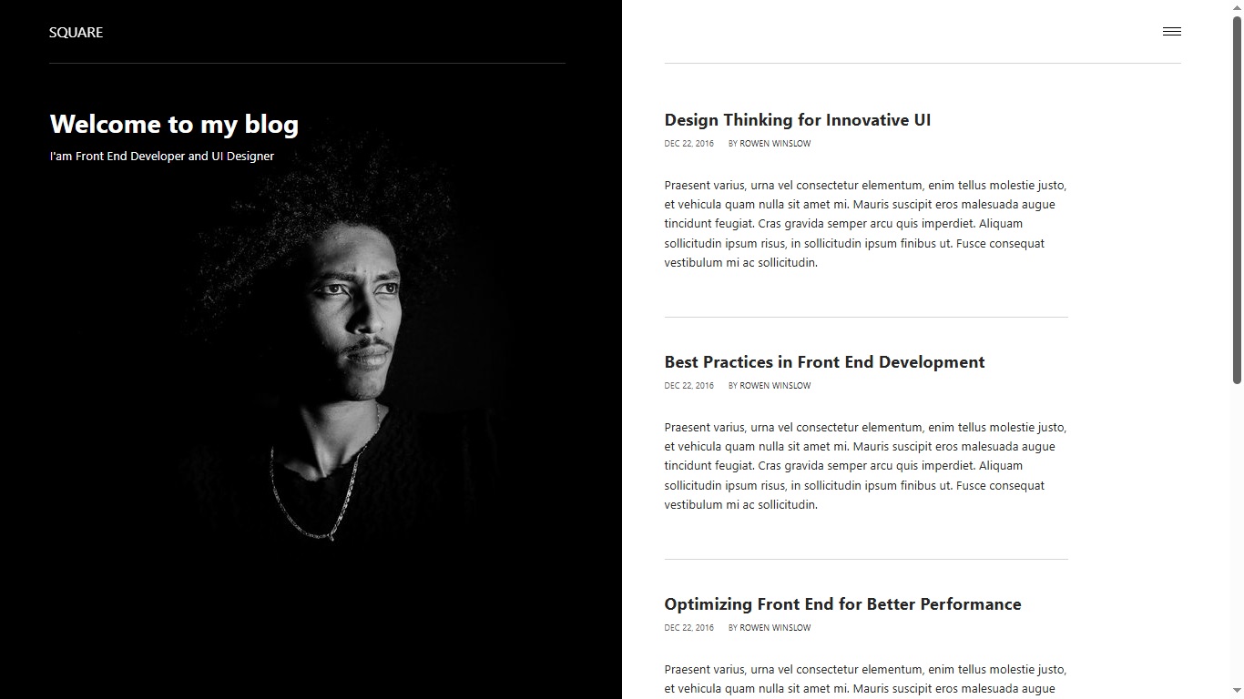 Minimal Blog model preview